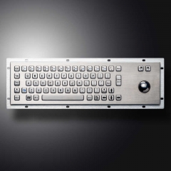 Panel Mount Custom Industrial Computer Waterproof Stainless Steel Metal keyboard with trackball mouse