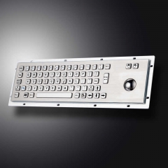 Panel Mount Custom Industrial Computer Waterproof Stainless Steel Metal keyboard with trackball mouse