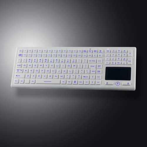 IP68 Waterproof Medical Keyboard Backlight Silicone Keyboards With Integrated Touchpad Mouse