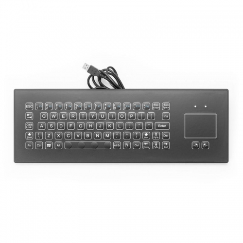 IP67 Waterproof Industrial Metal Medical Grade Ultra-thin Membrane Keyboard With Touchpad